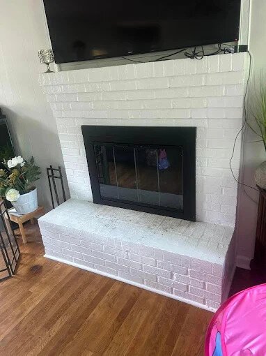 Finished fireplace makeover by Chimney Works